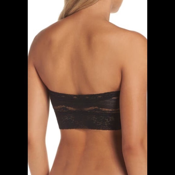 NWT FREE PEOPLE Scallop Lace Bandeau Black Small - Picture 3 of 8